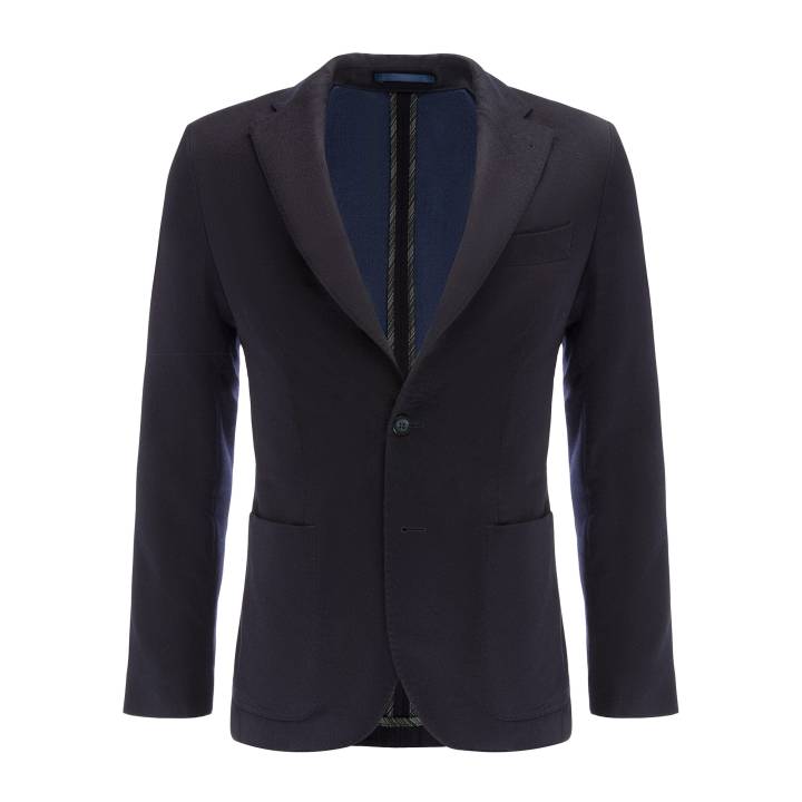 Marynarka kaszmirowo-jedwabna granatowa - M.Ceran